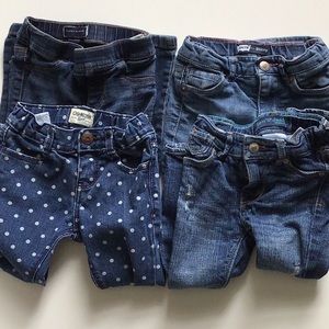 Lot of 4 toddler size 2 jeans